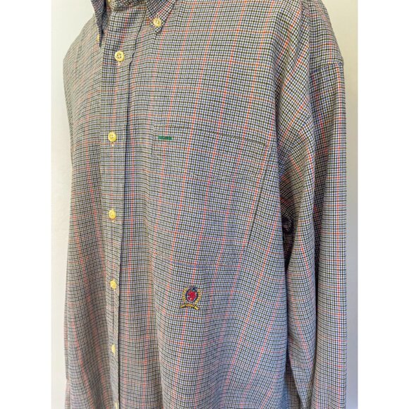 Vintage Tommy Hilfiger Cotton Houndstooth Button Up Shirt - Picture 5 of 9